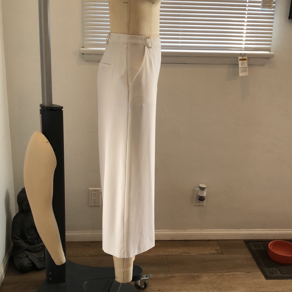 Bebe white wide leg crop - Picture 2 of 9